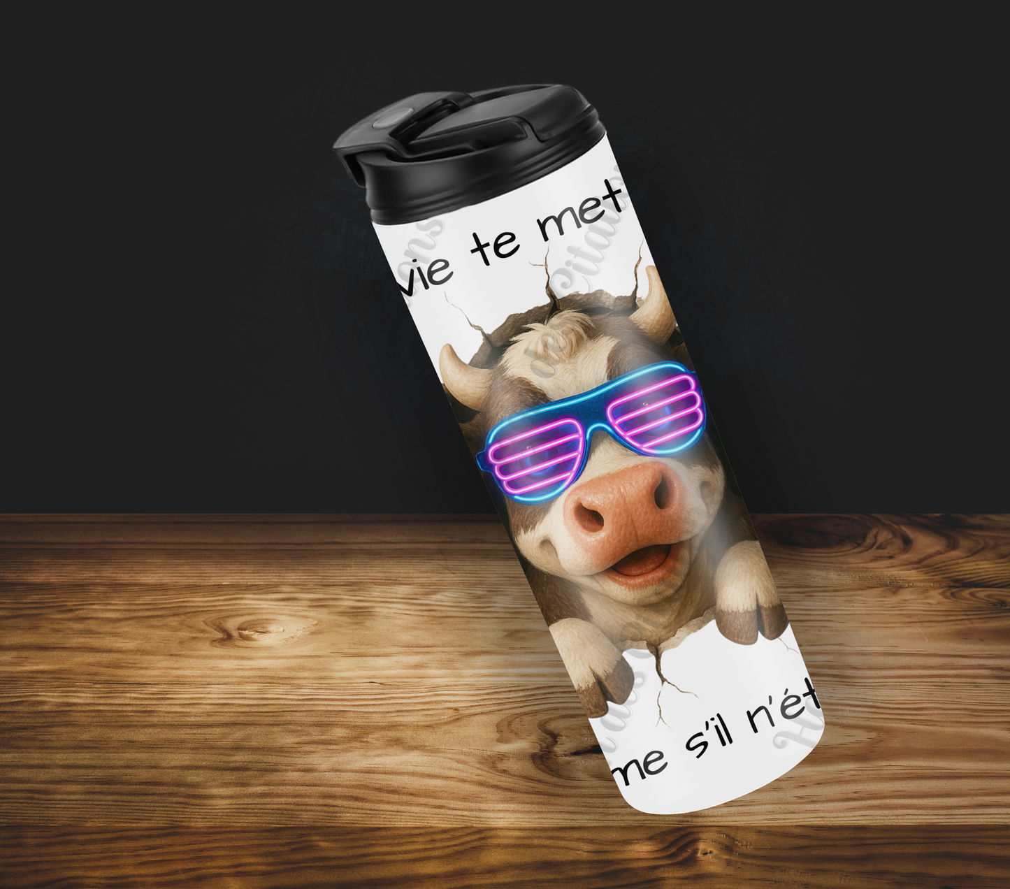 Tumbler 20oz - Quand la vie te met un mur ... fais comme s’il n’était pas là!