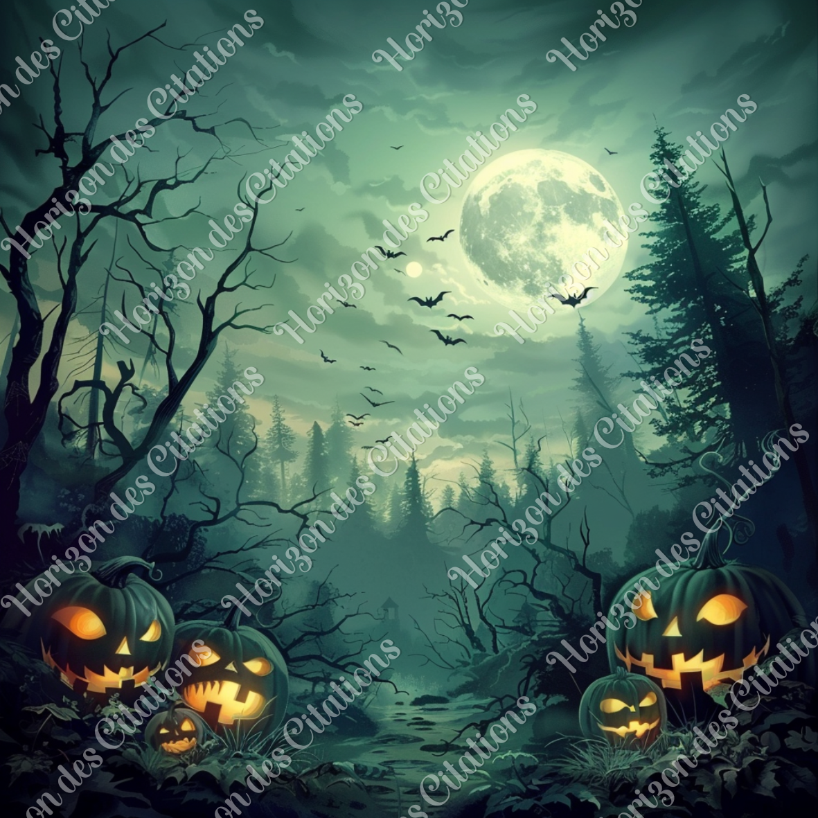 Sous Verre en céramique - Clair de Lune Hanté