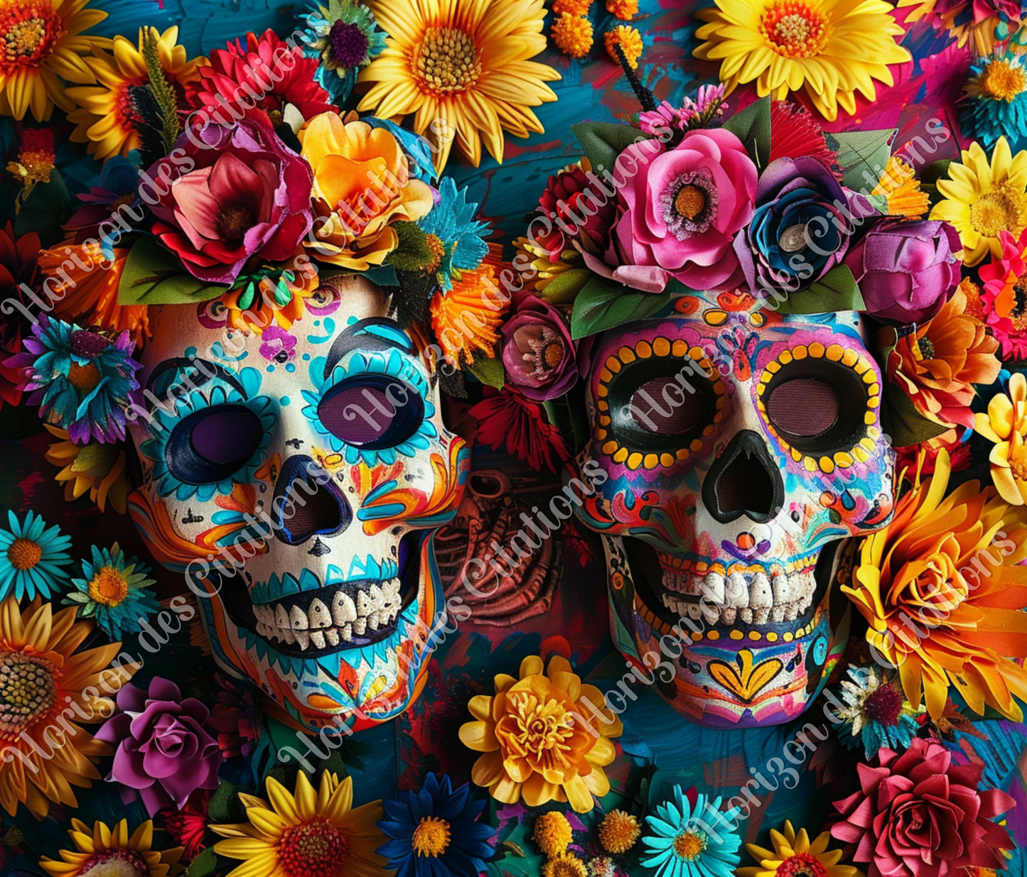 Tumbler 20oz - Halloween - Calavera Floral