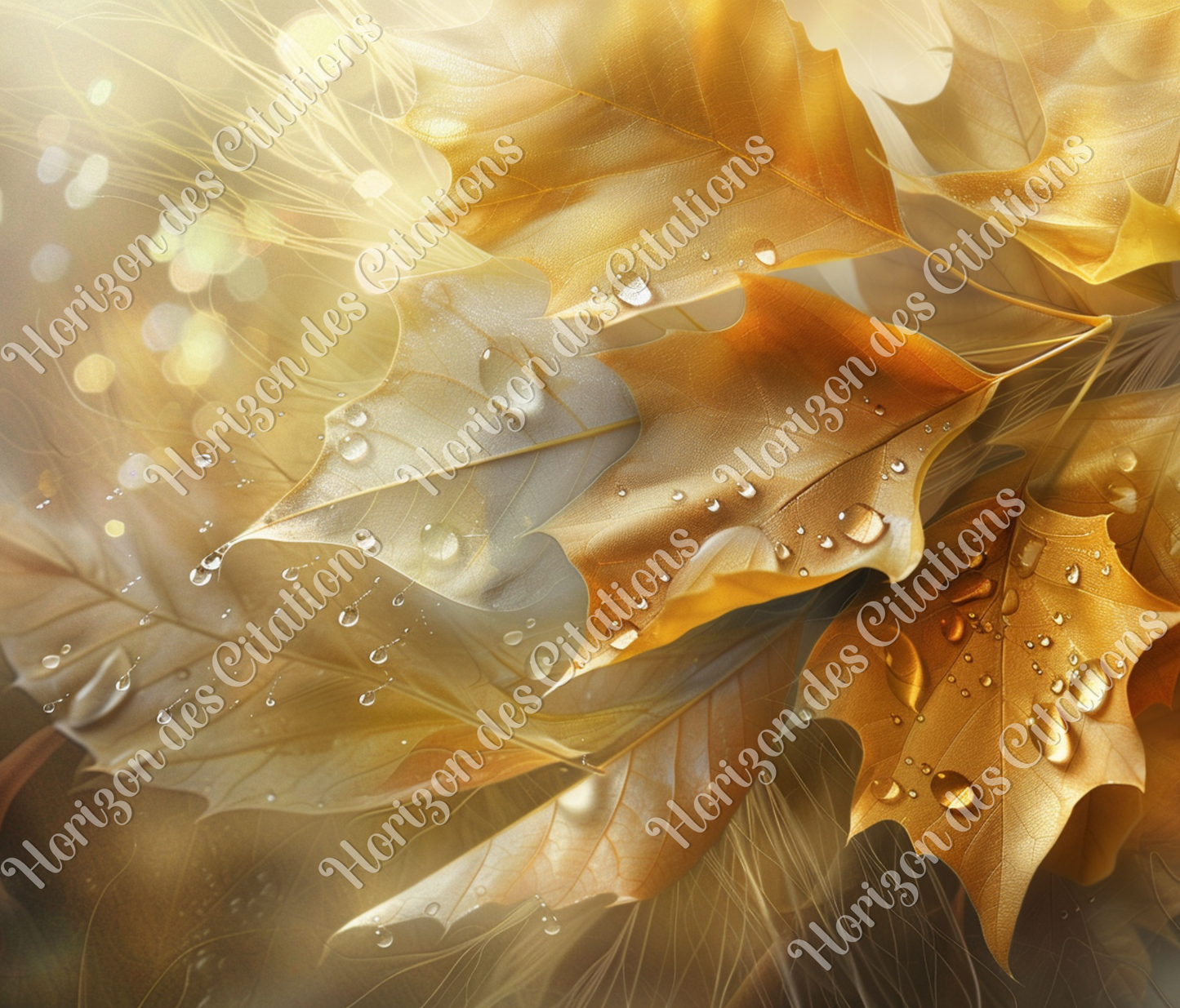 Tumbler 20oz - Automne - Feuilles Dorées