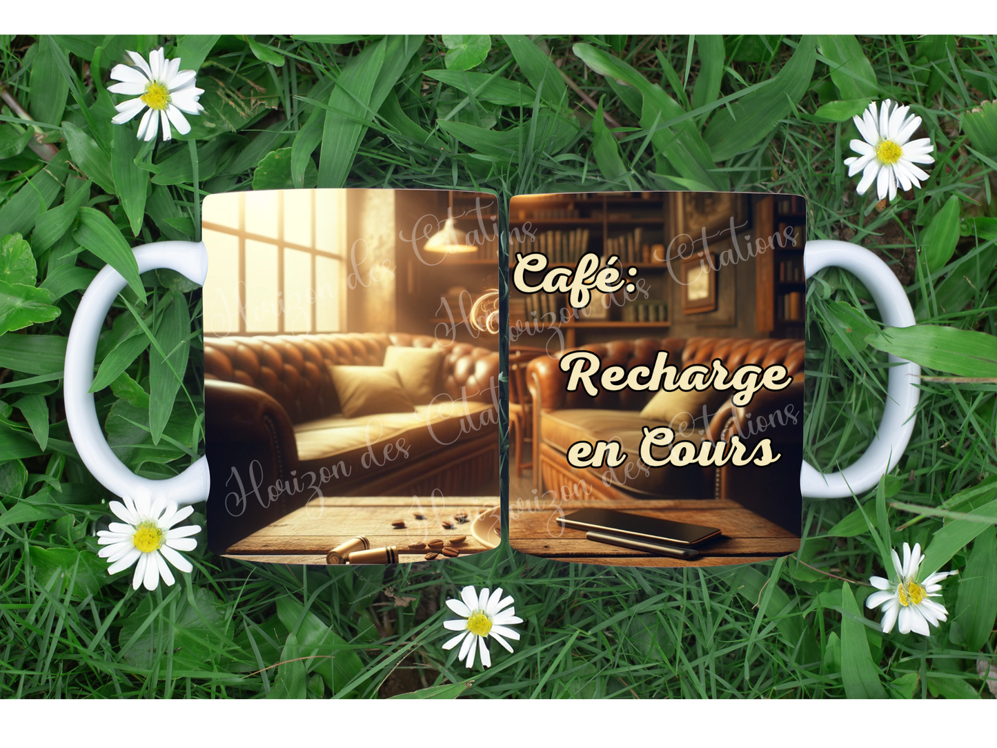 Tasse - 11oz - Humour - Café : Recharge en cours