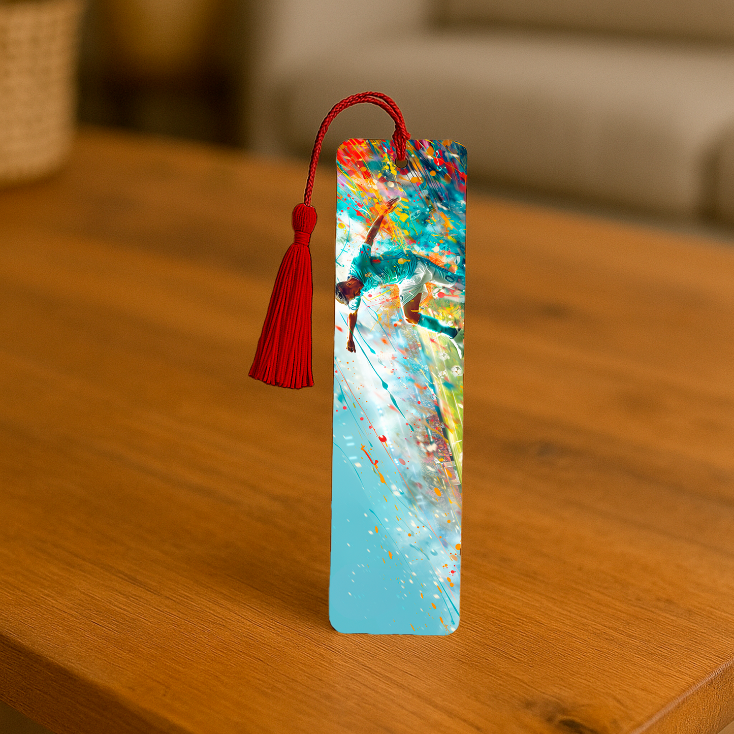 Signet en aluminium avec pompon - Soccer 02