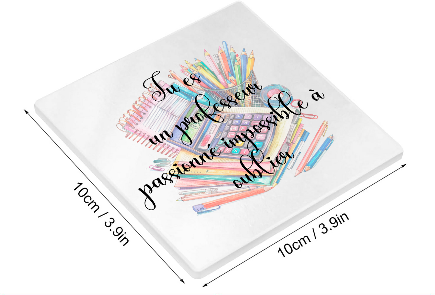 Sous Verre en céramique Professeur Ensemble #1