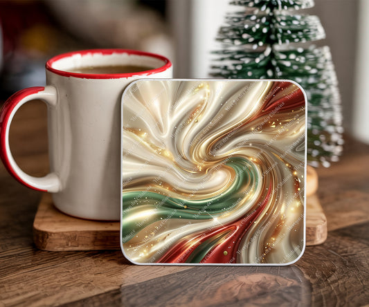 Sous Verre en céramique - Noël - Éclat des Fêtes