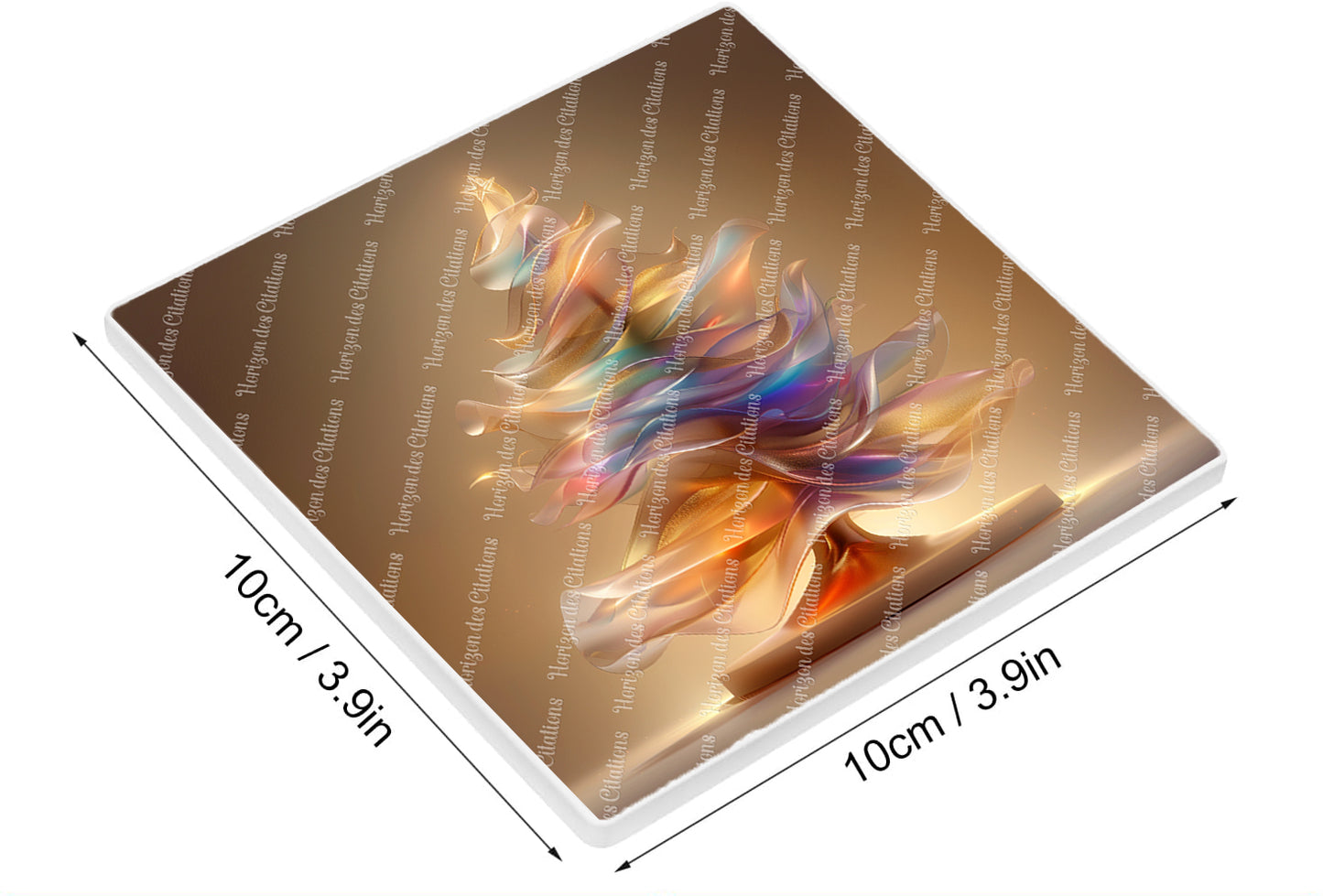 Sous Verre en céramique - Noël - Arbres de Lumière