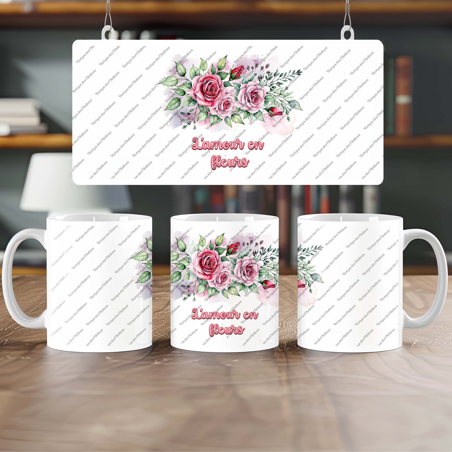 Tumbler 20oz (591ml) - St-Valentin - amour en Fleurs