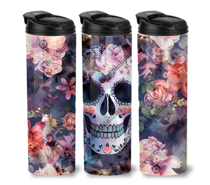 Tumbler 20oz - Halloween - Crâne floral