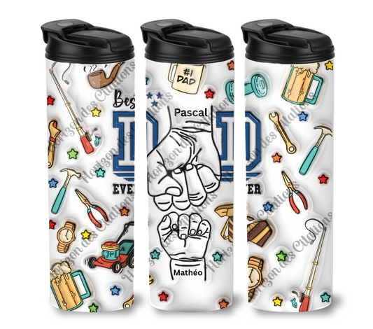 Tumbler 20oz - Fête des pères - Best Dad Ever Fist Bump