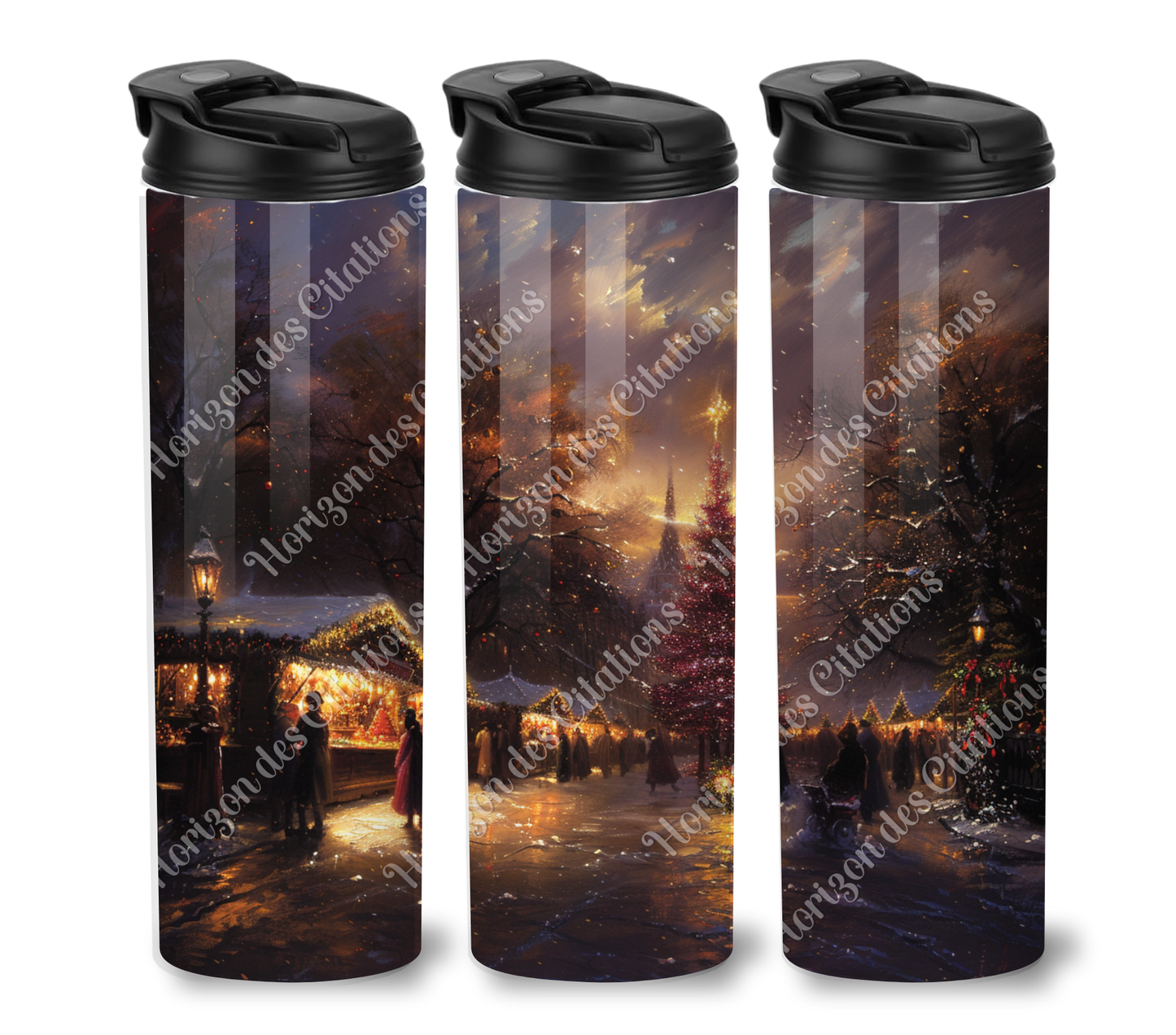 Tumbler 20oz - Noël - Marché de Noël