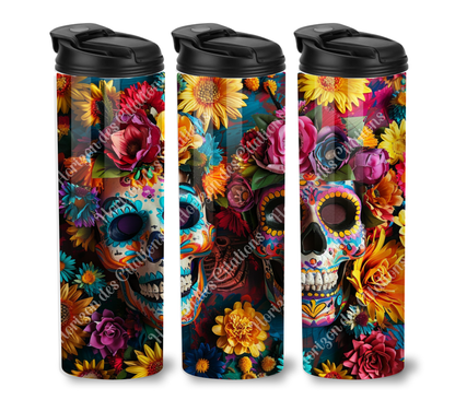 Tumbler 20oz - Halloween - Calavera Floral