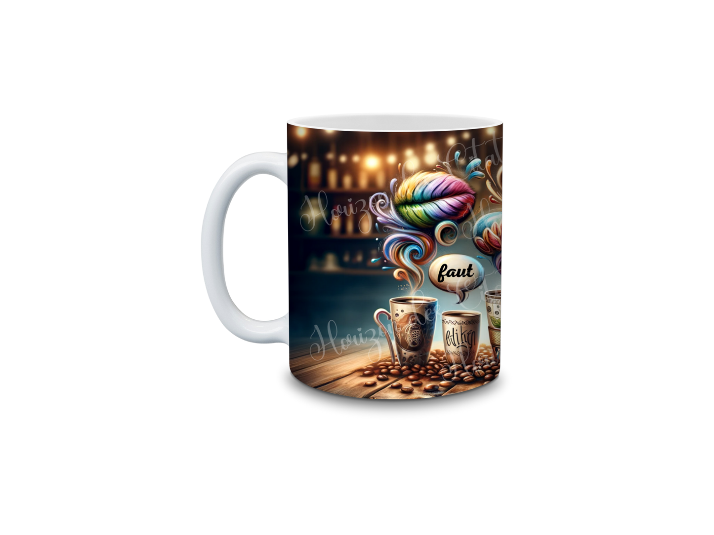 Tasse - 11oz - Humour - Le matin il faut me parler café