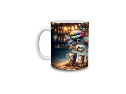 Tasse - 11oz - Humour - Le matin il faut me parler café