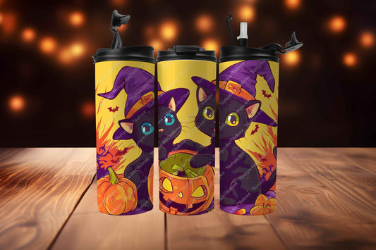 Tumbler 20oz (591ml) - Halloween - Chatons Sorciers