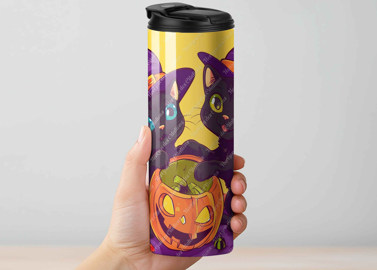 Tumbler 20oz (591ml) - Halloween - Chatons Sorciers