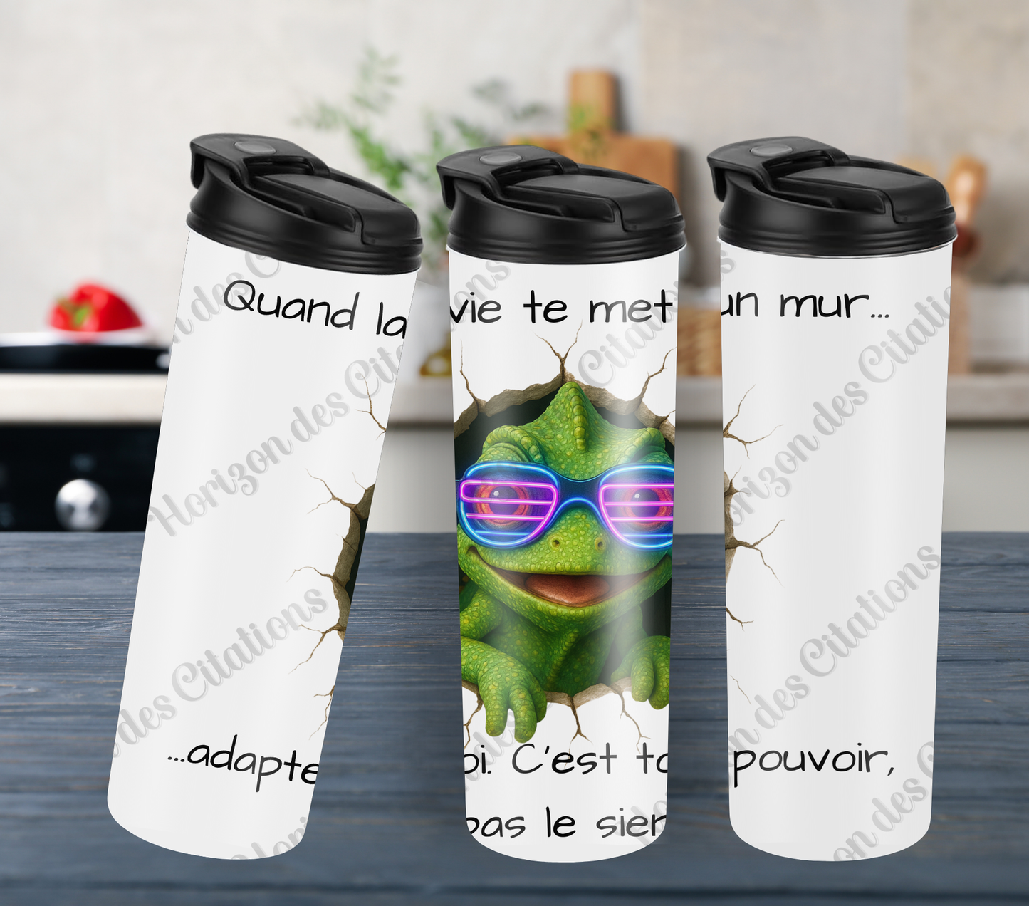 Tumbler 20oz - Quand la vie te met un mur ... adapte-toi. C’est ton pouvoir,  pas le sien!