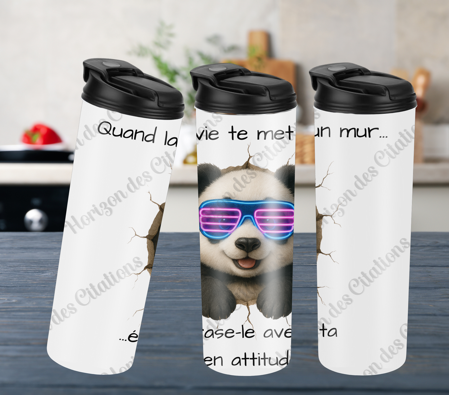 Tumbler 20oz - Quand la vie te met un mur ... écrase-le avec ta zen attitude!