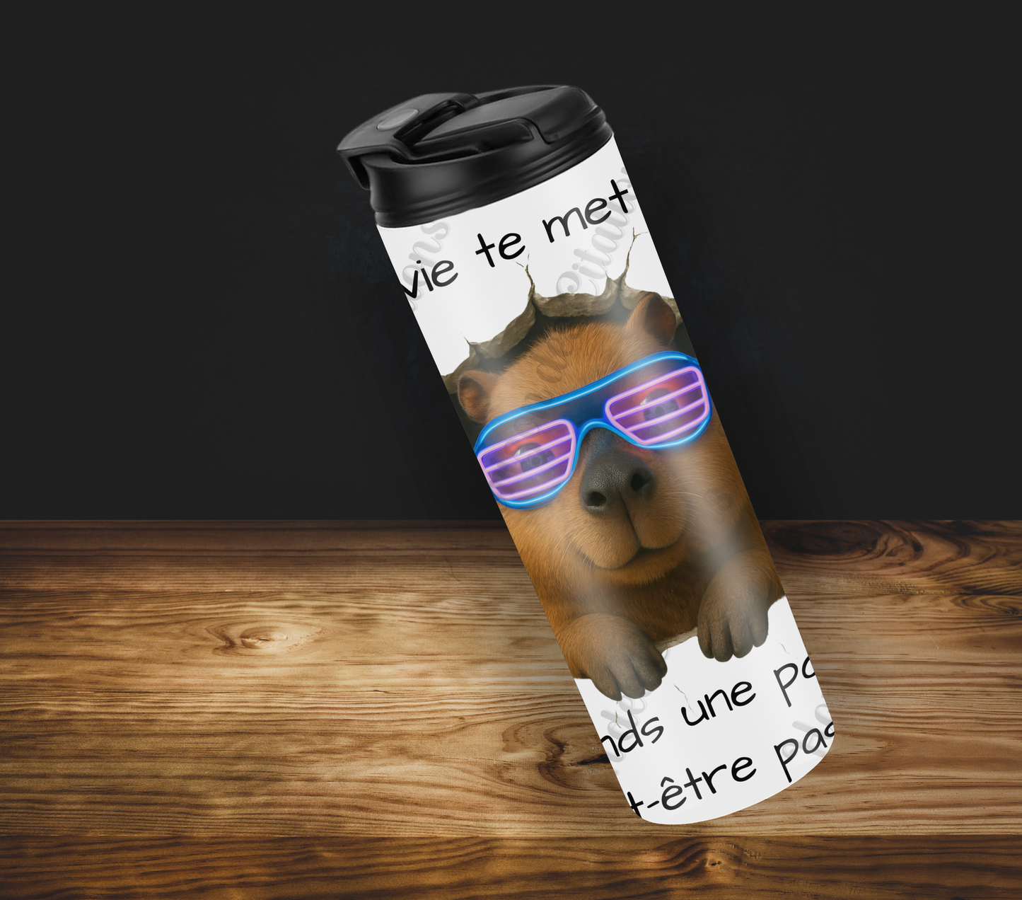 Tumbler 20oz - Quand la vie te met un mur ...prends une pause. C’est peut-être pas ton mur!