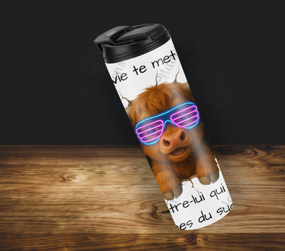 Tumbler 20oz - Quand la vie te met un mur ... Montre-lui qui a les cornes du succès!