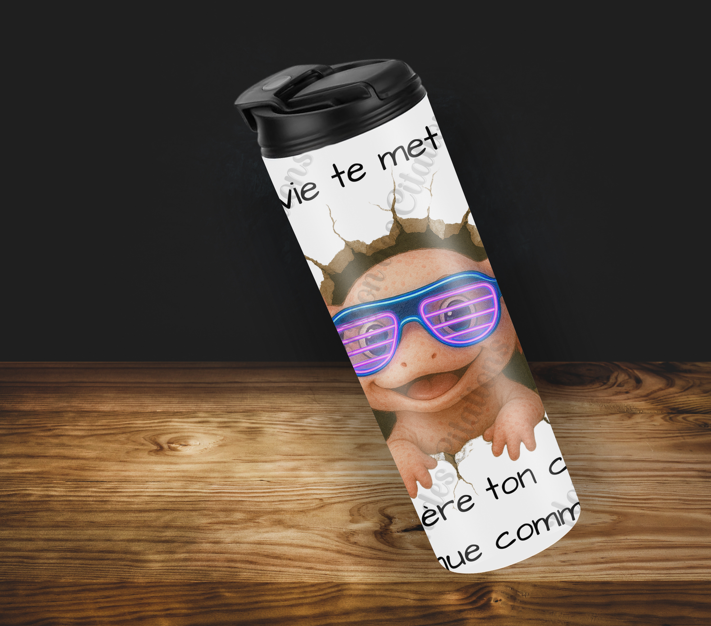 Tumbler 20oz - Quand la vie te met un mur ...   régénère ton calme