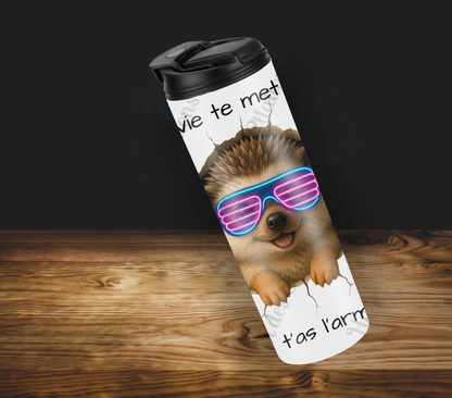Tumbler 20oz - Quand la vie te met un mur ... t’inquiète, t’as l’armure pour!