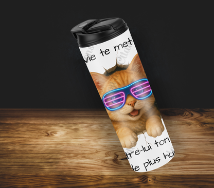 Tumbler 20oz - Quand la vie te met un mur ... montre-lui ton dos.  Rien de plus humiliant!