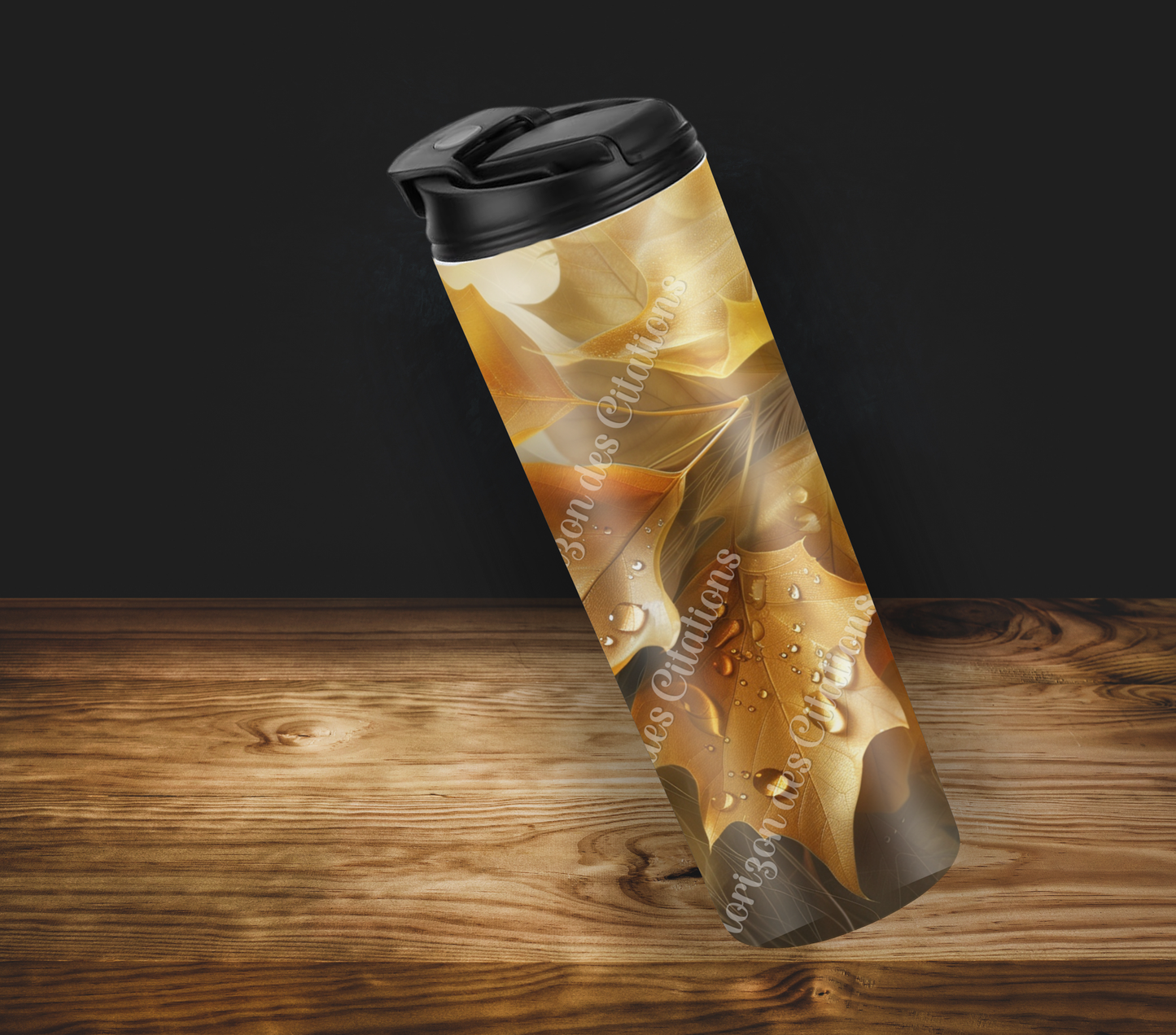 Tumbler 20oz - Automne - Feuilles Dorées