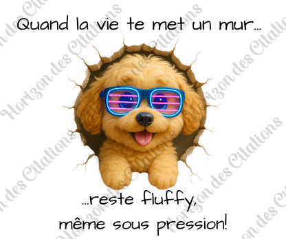 Tumbler 20oz - Quand la vie te met un mur ... reste fluffy, même sous pression.