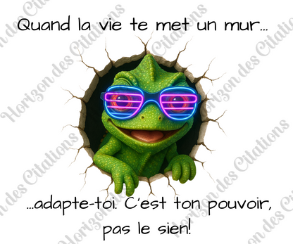 Tumbler 20oz - Quand la vie te met un mur ... adapte-toi. C’est ton pouvoir,  pas le sien!