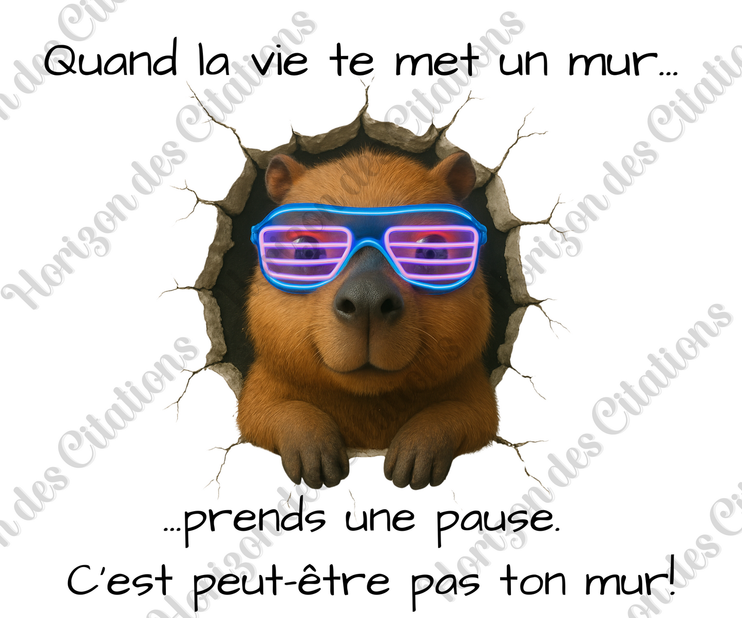 Tumbler 20oz - Quand la vie te met un mur ...prends une pause. C’est peut-être pas ton mur!