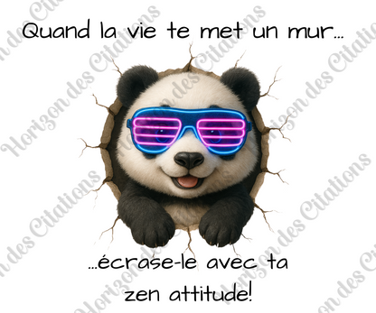 Tumbler 20oz - Quand la vie te met un mur ... écrase-le avec ta zen attitude!