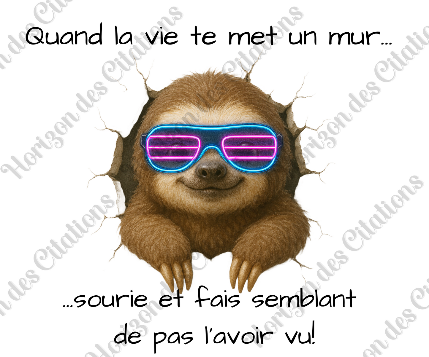 Tumbler 20oz - Quand la vie te met un mur ... sourie et fais semblant  de pas l’avoir vu!