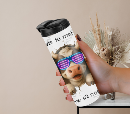 Tumbler 20oz - Quand la vie te met un mur ... fais comme s’il n’était pas là!