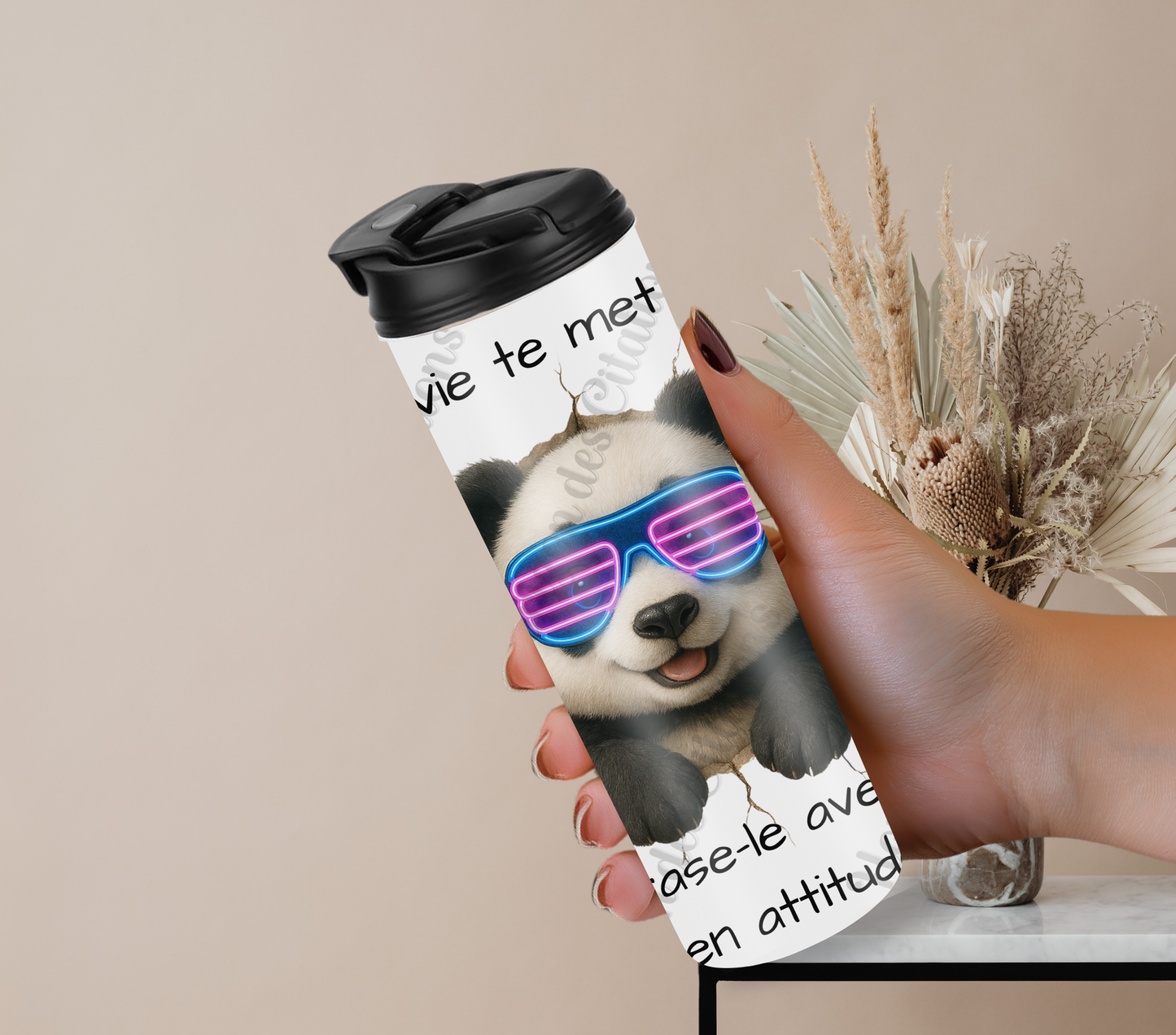 Tumbler 20oz - Quand la vie te met un mur ... écrase-le avec ta zen attitude!