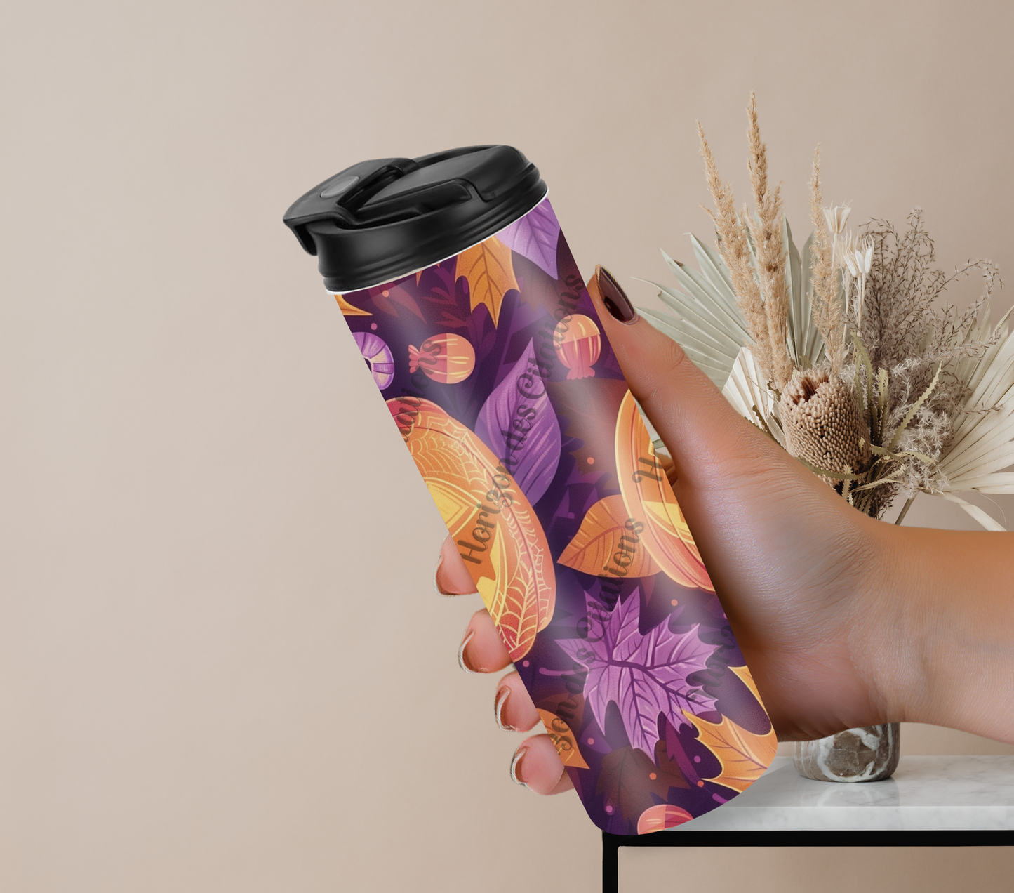 Tumbler 20oz - Halloween - Citrouilles & Feuilles