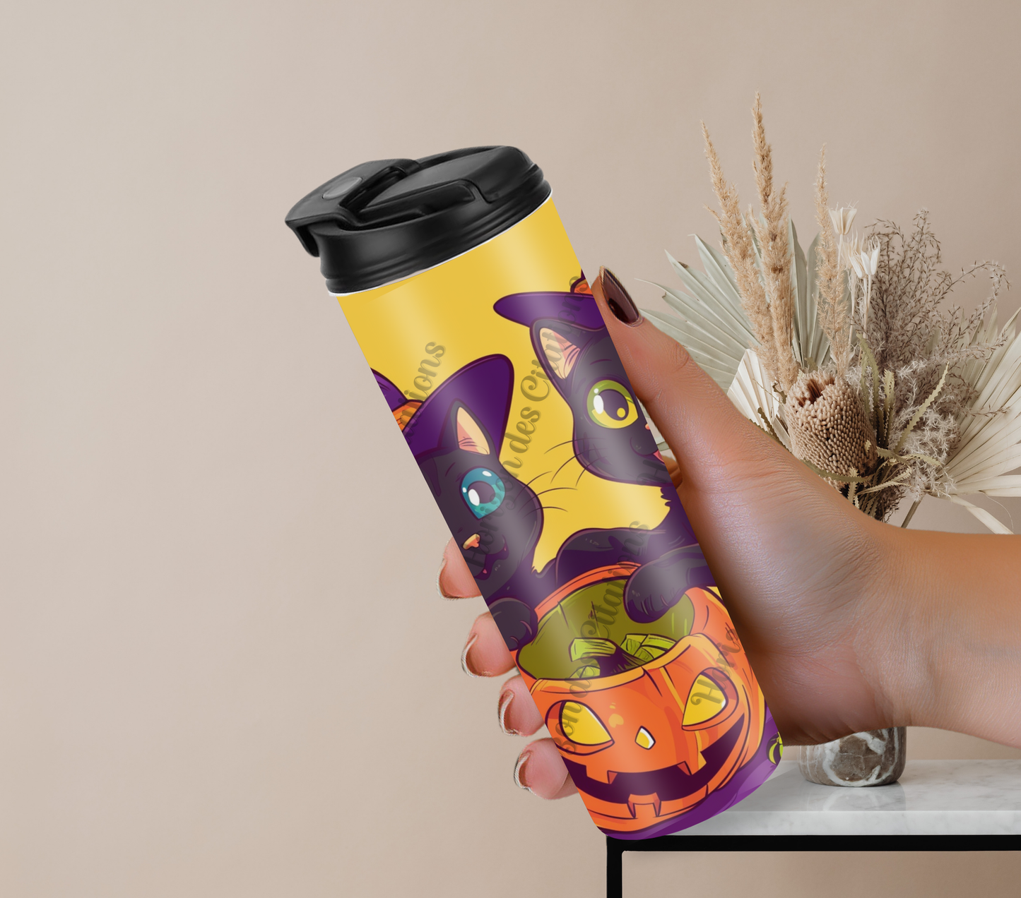 Tumbler 20oz - Halloween - Chatons Sorciers