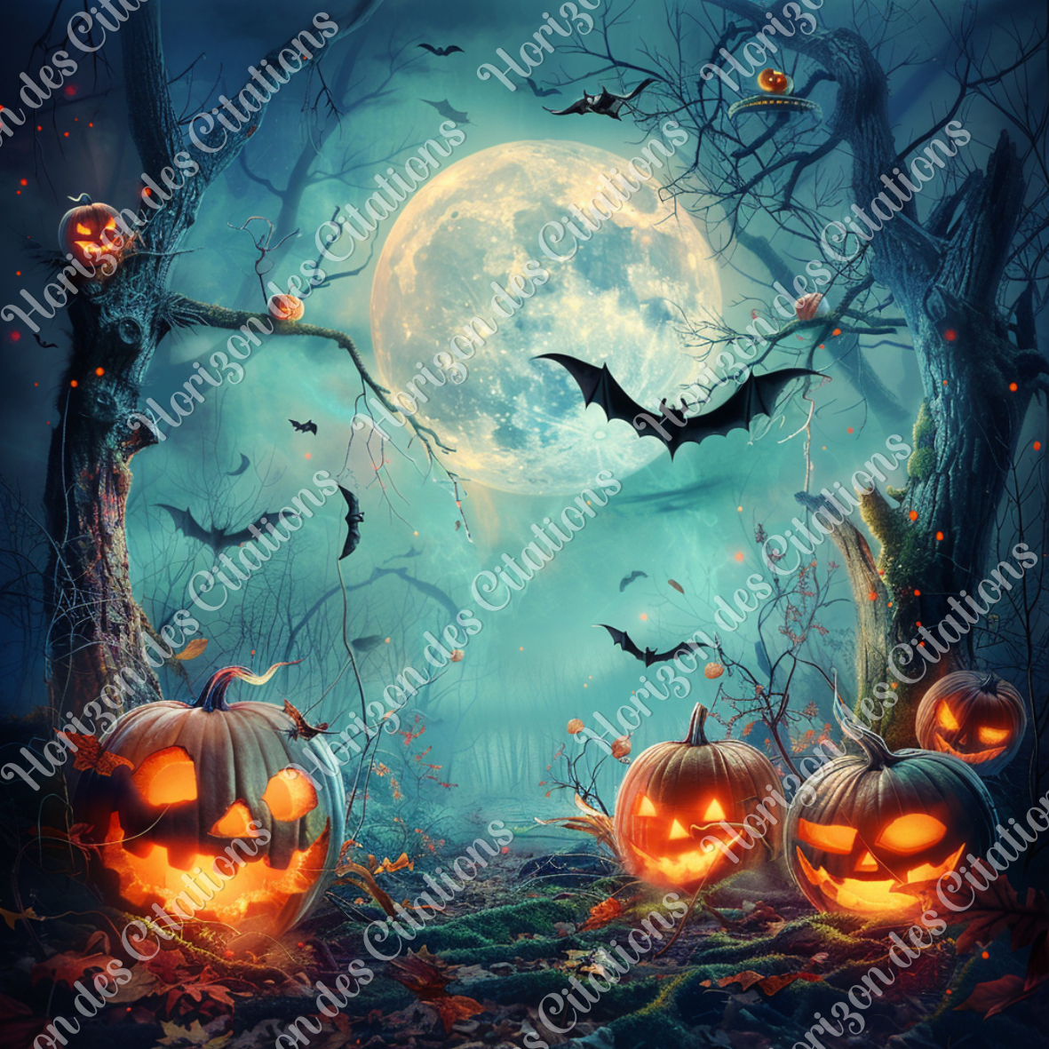 Sous Verre en céramique - Clair de Lune Hanté