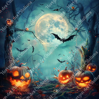 Sous Verre en céramique - Clair de Lune Hanté