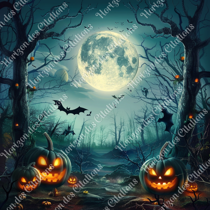 Sous Verre en céramique - Clair de Lune Hanté