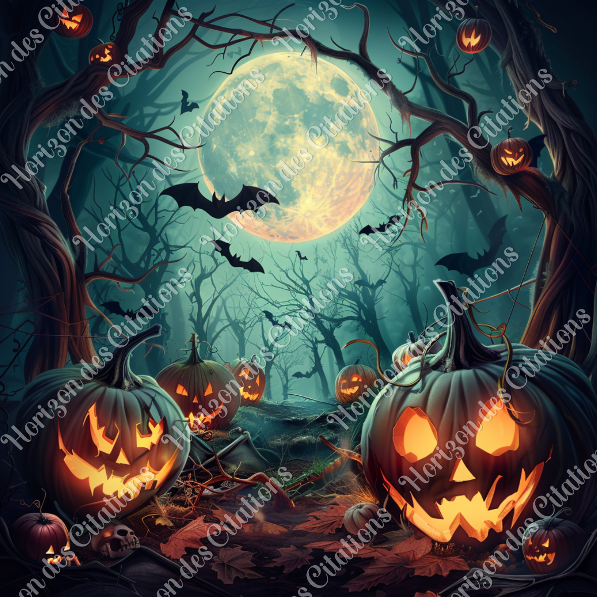 Sous Verre en céramique - Clair de Lune Hanté