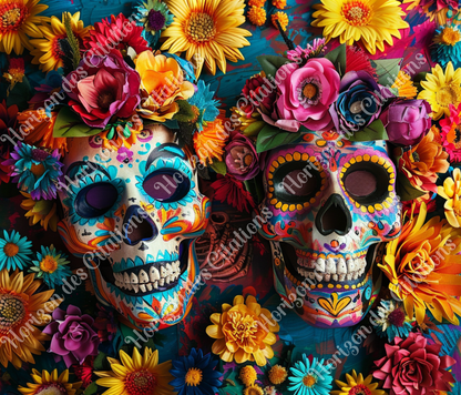 Tumbler 20oz - Halloween - Calavera Floral