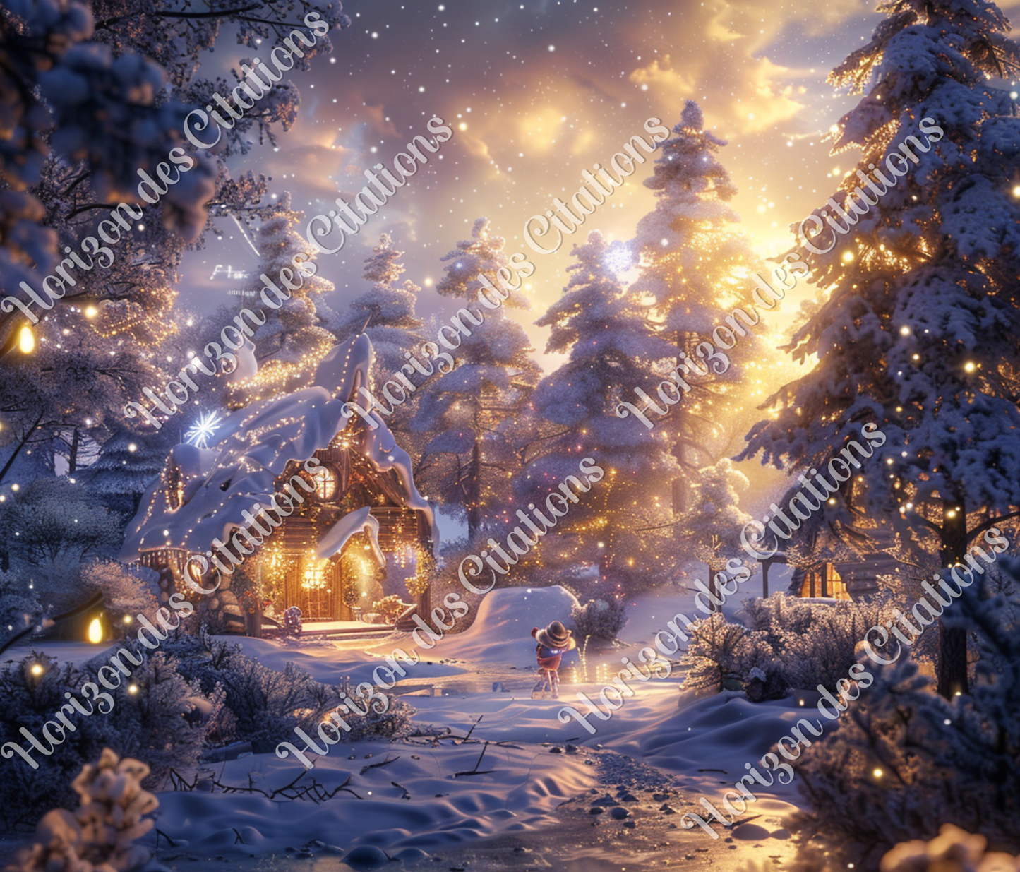 Tumbler 20oz - Noël - Refuge Enneigé