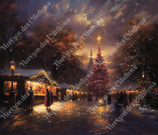 Tumbler 20oz - Noël - Marché de Noël