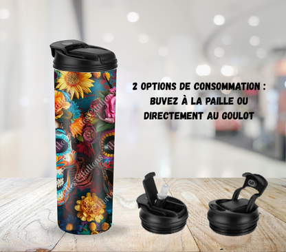 Tumbler 20oz - Halloween - Calavera Floral