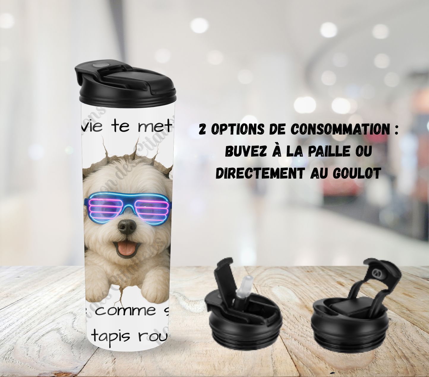 Tumbler 20oz - Quand la vie te met un mur ... avance comme si c’était un tapis rouge!