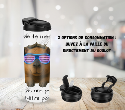 Tumbler 20oz - Quand la vie te met un mur ...prends une pause. C’est peut-être pas ton mur!