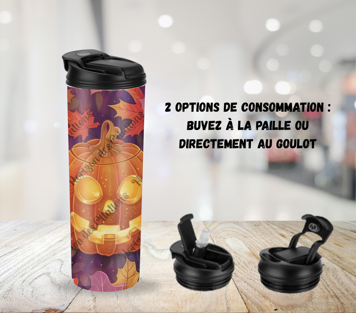 Tumbler 20oz - Halloween - Lanterne d’automne enchantée