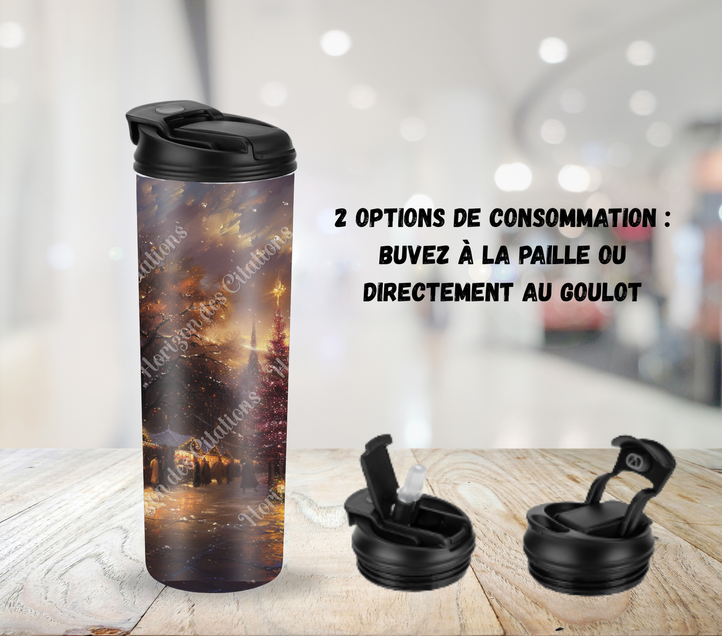 Tumbler 20oz - Noël - Marché de Noël