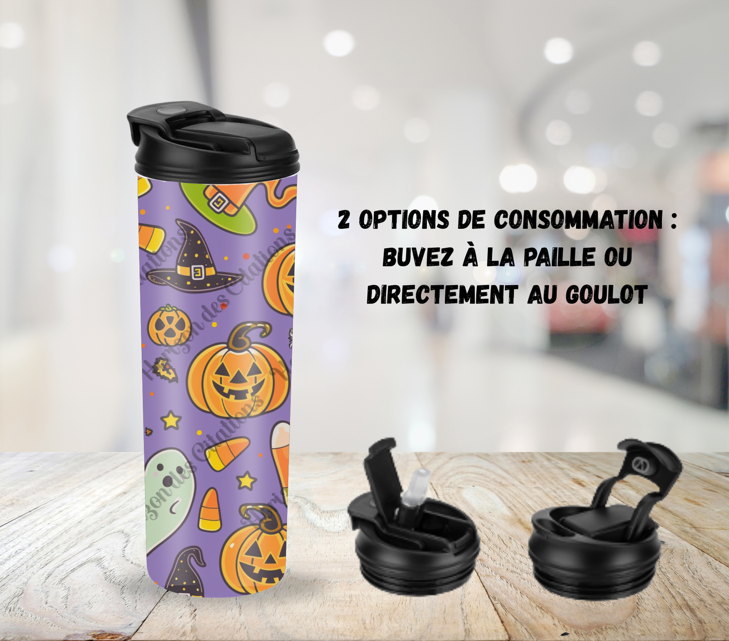 Tumbler 20oz - Halloween - Citrouilles & Bonbons