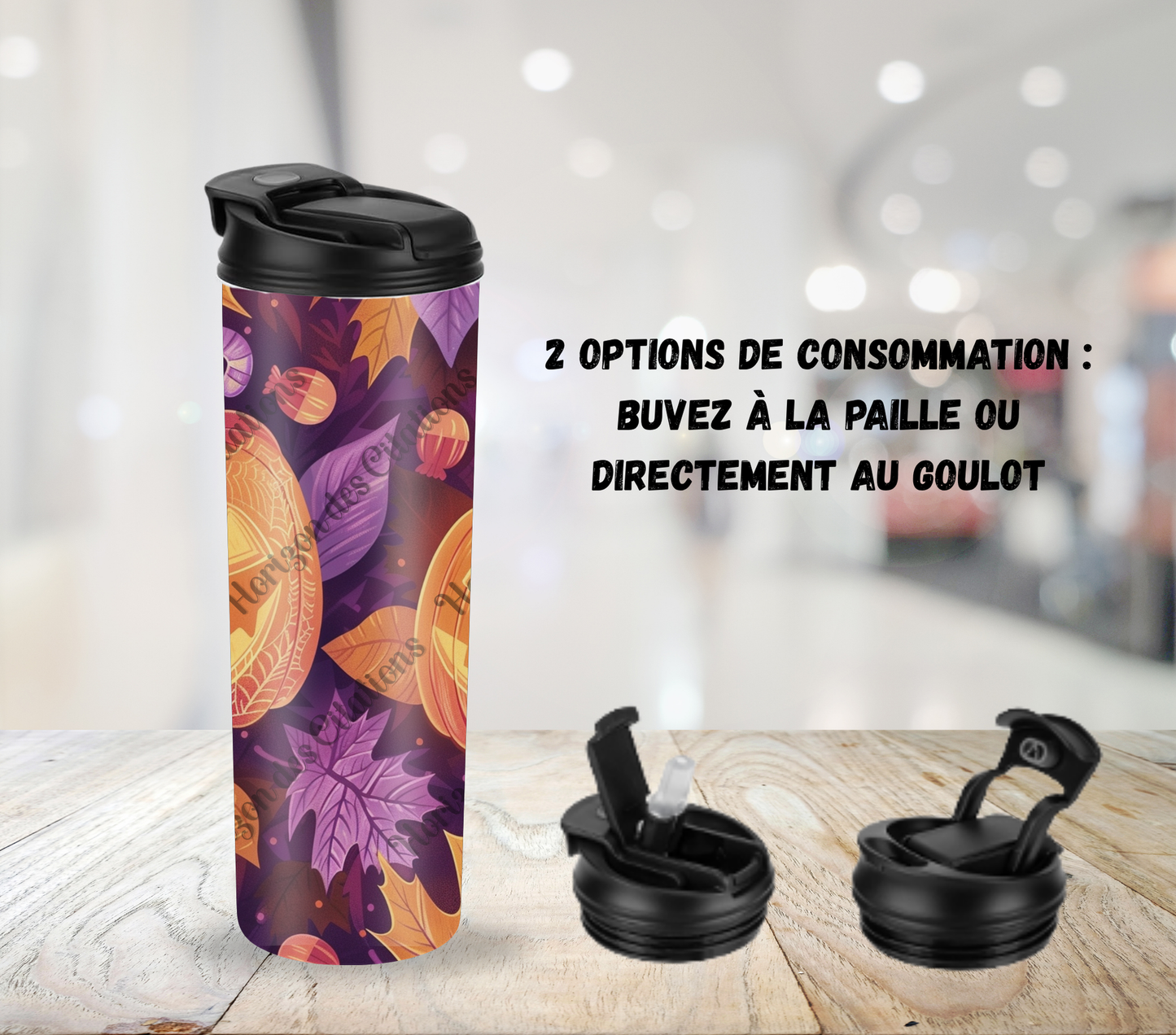 Tumbler 20oz - Halloween - Citrouilles & Feuilles