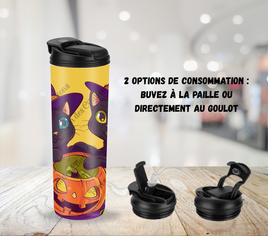 Tumbler 20oz - Halloween - Chatons Sorciers